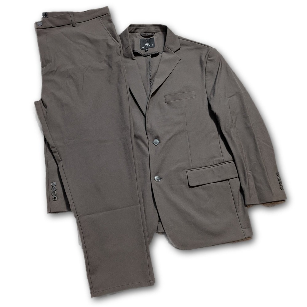 Under 5 10 Mens 46 Suit Brown U510 Machine Washable Nylon Blend Slim